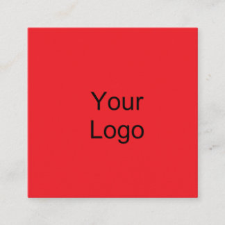 Tarjeta De Visita Cuadrada Personalizado, Agregar logotipo, rojo vibrante