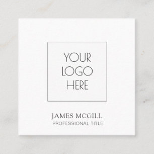 Tarjeta De Visita Cuadrada Personalizado Añadir su logotipo Minimalista Squar