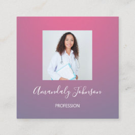 Tarjeta De Visita Cuadrada Personalizado de cirugía de enfermería de salud Fo