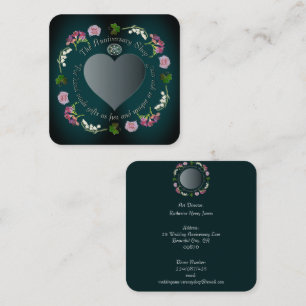 Tarjeta De Visita Cuadrada Personalizado de fotografía Bodas florales, plaza