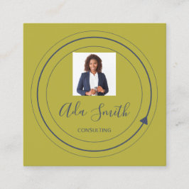 Tarjeta De Visita Cuadrada Personalizado de logotipo de código QR Personaliza