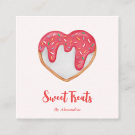 Tarjeta De Visita Cuadrada Personalizado de moda hizo Cocie Bakery Chef