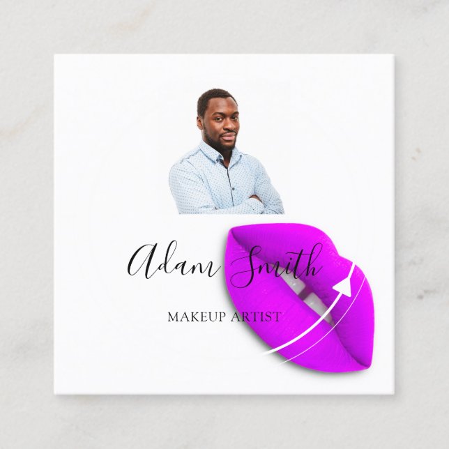 Tarjeta De Visita Cuadrada Personalizado del logotipo de QRCode Personalizado (Anverso)