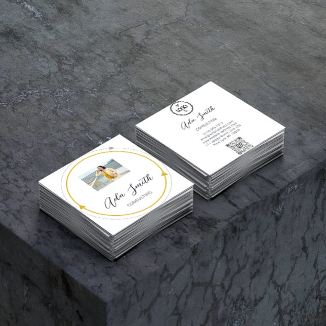 Tarjeta De Visita Cuadrada Personalizado del logotipo de QRCode Personalizado (Subido por el creador)