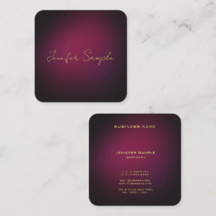 Tarjeta De Visita Cuadrada Personalizado Elegante rincón redondeado morado mo