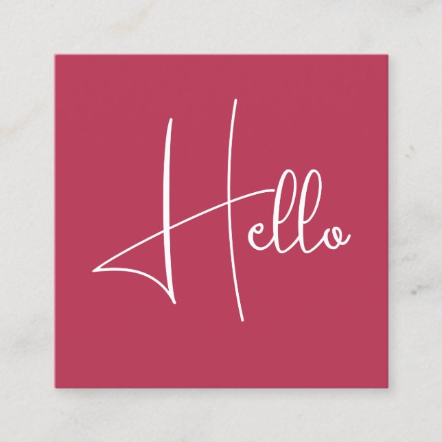 Tarjeta De Visita Cuadrada Personalizado Elegante y Moderno Plantilla De Moda (Anverso)