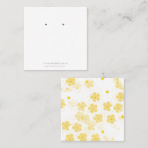 Tarjeta De Visita Cuadrada Personalizado Jewelry Frangipani Earring Display C