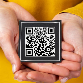 Tarjeta De Visita Cuadrada Personalizado mínimo QR Premium