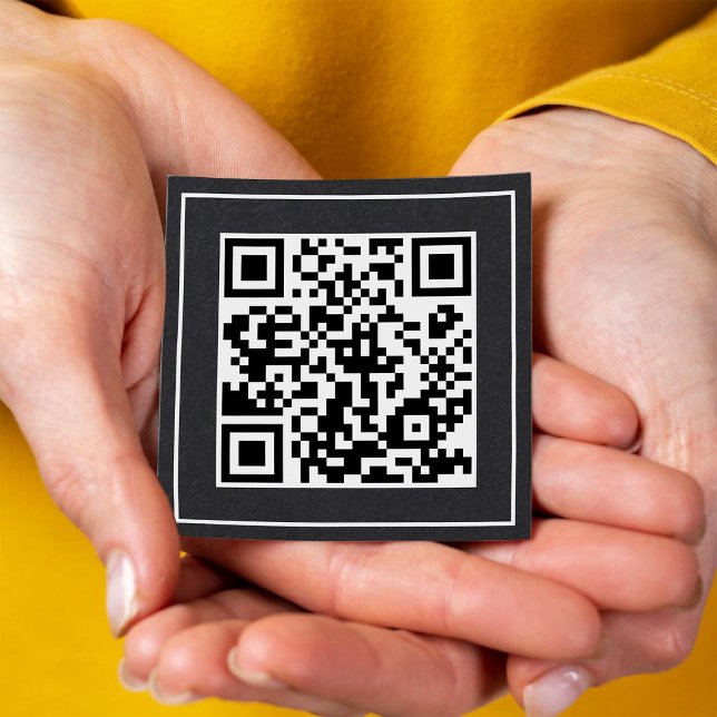 Tarjeta De Visita Cuadrada Personalizado mínimo QR Premium (Custom QR Premium Square Business Cards)