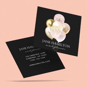 Tarjeta De Visita Cuadrada Personalizado Premium Elegant Black