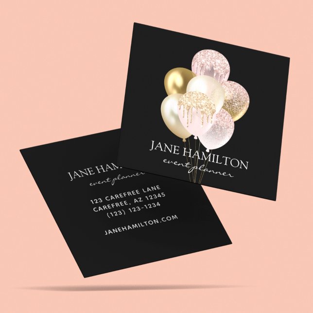 Tarjeta De Visita Cuadrada Personalizado Premium Elegant Black (Subido por el creador)