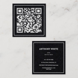 Tarjeta De Visita Cuadrada Personalizado QR Premium