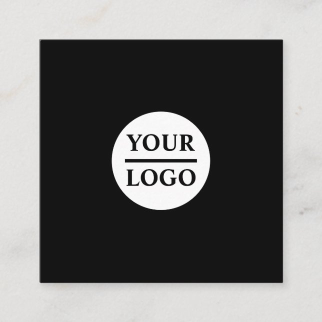 Tarjeta De Visita Cuadrada Personalizado tu propio logotipo círculo profesion (Anverso)
