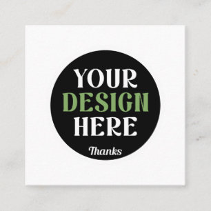 Tarjeta De Visita Cuadrada personalizado, único, elegante y minimalista hersh