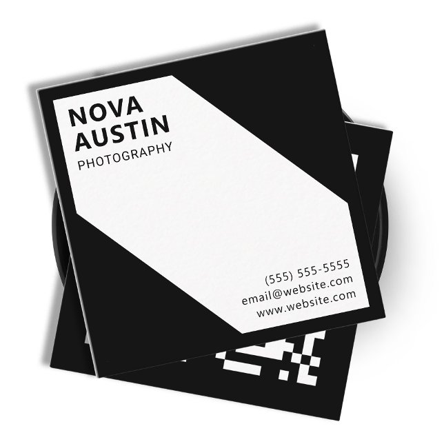 Tarjeta De Visita Cuadrada Personalizado único negrita Geométrica moderna (Subido por el creador)