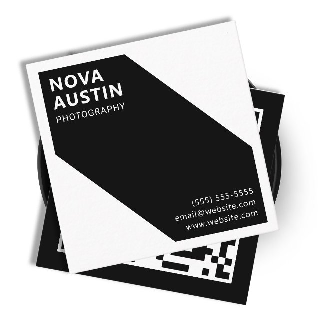 Tarjeta De Visita Cuadrada Personalizado único negrita Geométrica moderna (Subido por el creador)