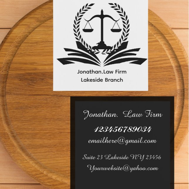 Tarjeta De Visita Cuadrada Personalized attorney engrave law firm (Subido por el creador)