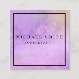 Tarjeta De Visita Cuadrada Personalized Custom Minimalist Modern QR Code Logo