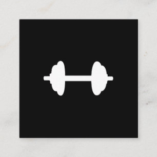 Tarjeta De Visita Cuadrada Peso de la aptitud Simple Negro y Blanco