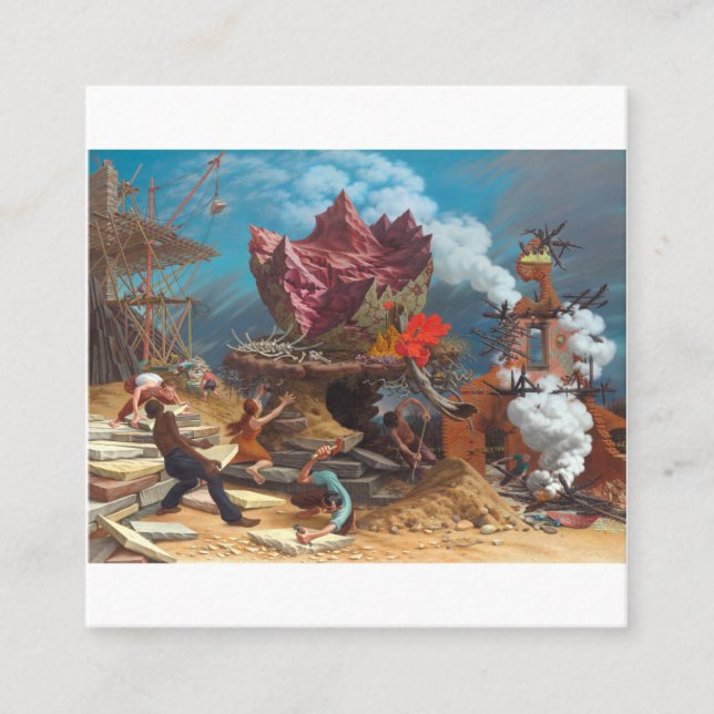 Tarjeta De Visita Cuadrada Peter Blume - La roca (Anverso)