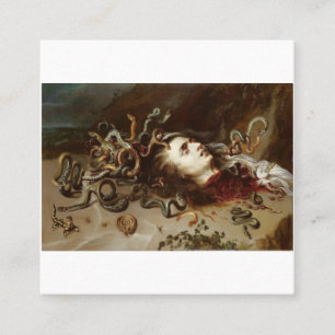 Tarjeta De Visita Cuadrada Peter Paul Rubens - Jefe de Medusa - barroco P