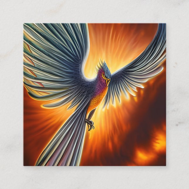 Tarjeta De Visita Cuadrada Phoenix (Anverso)