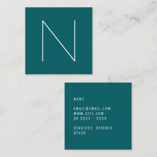 Tarjeta De Visita Cuadrada Picea sombreada llana mínima elegante