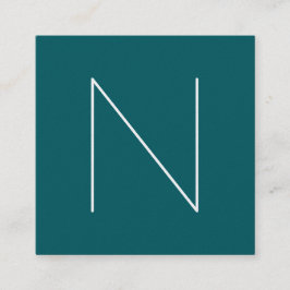 Tarjeta De Visita Cuadrada Picea sombreada llana mínima elegante