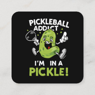 Tarjeta De Visita Cuadrada Pickleball Divertido
