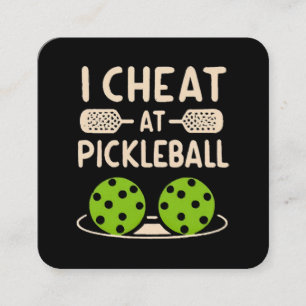 Tarjeta De Visita Cuadrada Pickleball Divertido