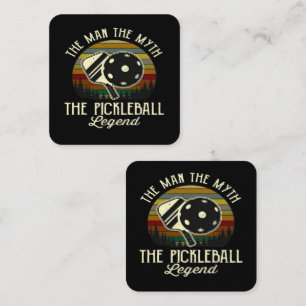 Tarjeta De Visita Cuadrada Pickleball- El hombre, El mito, La leyenda 