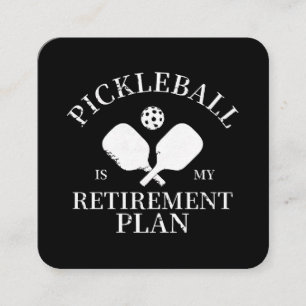 Tarjeta De Visita Cuadrada pickleball es mi planta de jubilación