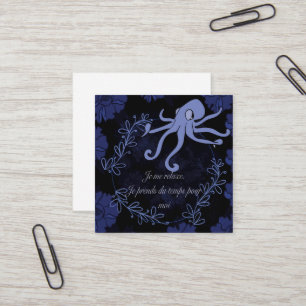 Tarjeta De Visita Cuadrada pieuvre