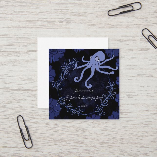 Tarjeta De Visita Cuadrada pieuvre (Anverso/Reverso In Situ)