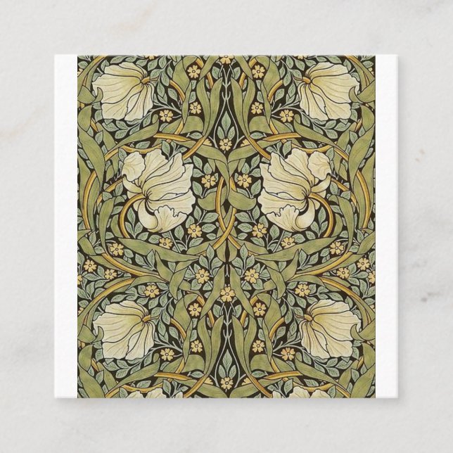 Tarjeta De Visita Cuadrada Pimpernel William Morris (Anverso)