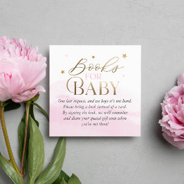 Tarjeta De Visita Cuadrada Pink Over the Moon Books for Baby Insert