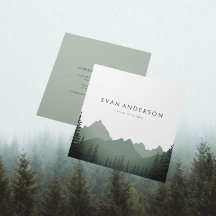 Pinos de montaña en tonos sabios