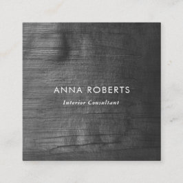 tarjeta de visita cuadrada pintada de negro minima