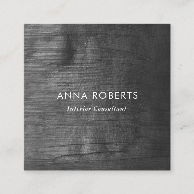 tarjeta de visita cuadrada pintada de negro minima (Anverso)