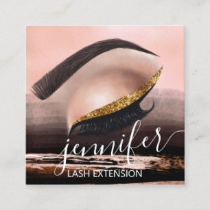 Tarjeta De Visita Cuadrada Pintura de artista de la extensión de la Eyelash p