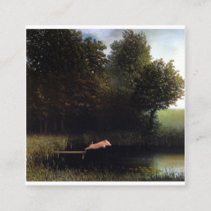 Tarjeta De Visita Cuadrada Pintura de cerdo de Kohler