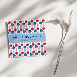 Tarjeta De Visita Cuadrada Pirate Jellyfish, Play Center, Centro de Actividad