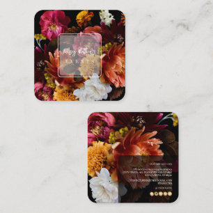 Tarjeta De Visita Cuadrada PixDezines Flores Botánicas Malhumoradas Ranunculu