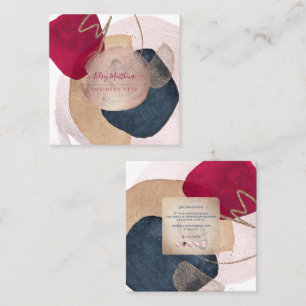 Tarjeta De Visita Cuadrada PixDezines Resumen Arreglo H2 Rosa de oro