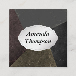 Tarjeta De Visita Cuadrada Pizarra Multifacética