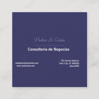 Tarjeta De Visita Cuadrada Plain Simplicity Purple I Freelancer Unique Cool
