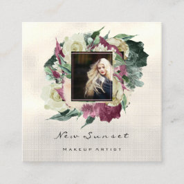 Tarjeta De Visita Cuadrada Planeador de eventos fotográficos maquillaje Artis