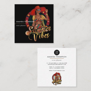Tarjeta De Visita Cuadrada Planificador de Eventos