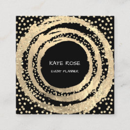 Tarjeta De Visita Cuadrada Planificador de eventos, bloguero de moda de medio