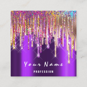 Tarjeta De Visita Cuadrada Planificador de eventos de artistas de maquillaje 